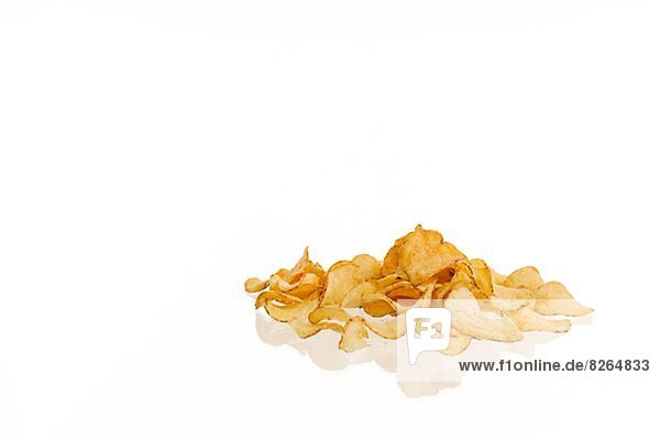 weiß  Hintergrund  Kartoffelchips  chips