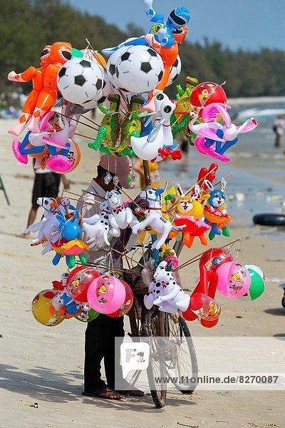 Strand  Luftballon  Ballon  Verkäufer  Glück  Kambodscha  Sihanoukville