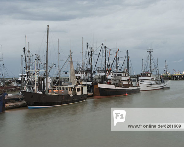 Fischereiflotte in Richmond  British Columbia  Kanada