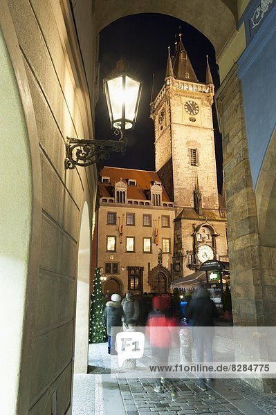 Prag  Hauptstadt  Europa  Halle  Stadt  Tschechische Republik  Tschechien  Gotik  UNESCO-Welterbe  alt  Dämmerung