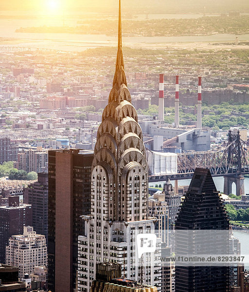 Luftaufnahme des Chrysler-Gebäudes New York  New York State  USA