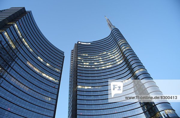 Modernes Gebäude  Gae Aulenti Platz  Mailand  Lombardei  Italien  Europa