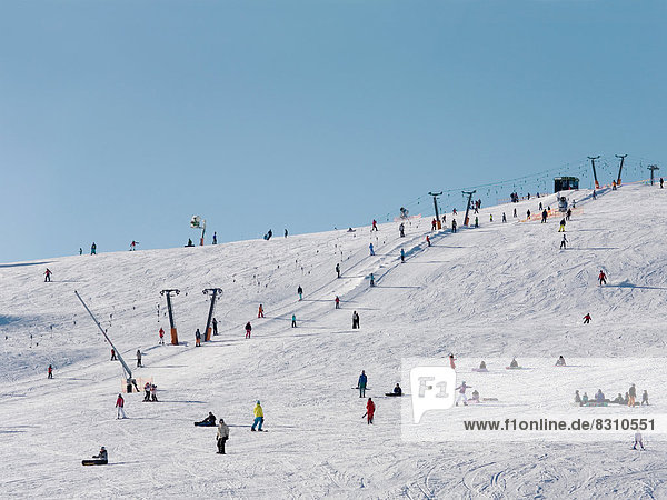 Ski slope  Feldberg  Baden-Wuerttemberg  Germany