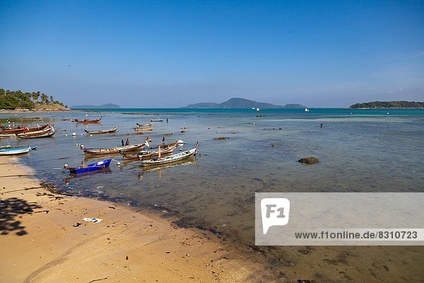 Fishing boats at Rawai Beach  Phuket  Thailand  Asia