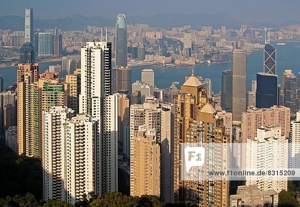 Hafen Hochhaus Ansicht Mittelpunkt Ortsteil Hongkong