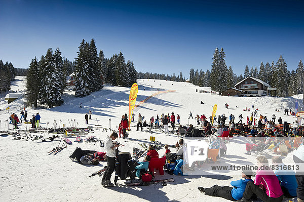 Restaurant and beer garden in a skiing region