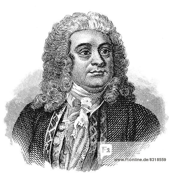 Portrait von Georg Friedrich Händel oder George Frideric Handel  1685 - 1759  ein deutsch-britischer Komponist des Barock