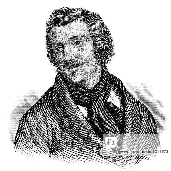 Portrait von Honoré de Balzac  1799 - 1850  ein französischer Schriftsteller