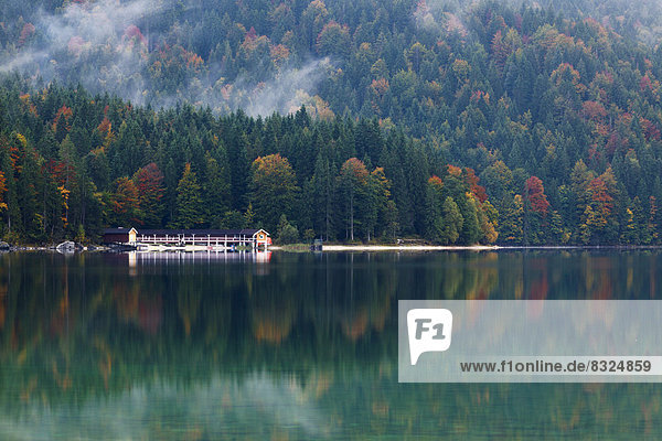 Eibsee lake in autumn