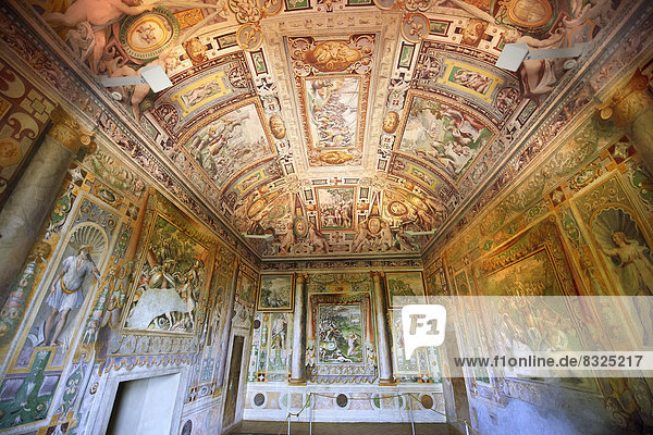 Prima Stanza Tribune  wahrscheinlich mit Fresken von Cesare Nebbia  1569  Villa d'Este  UNESCO-Weltkulturerbe