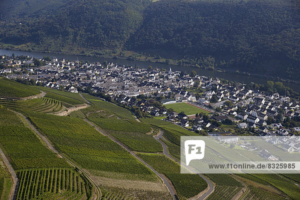 Winningen in the Moselle Valley  aerial view