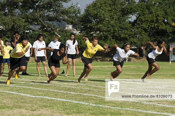 Running competition at sports day of St George's School