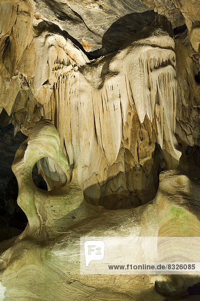 Stalactites and stalagmites in the Cango Caves