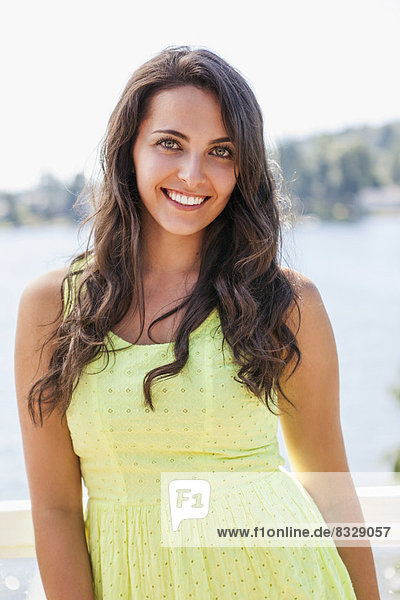 Portrait of young woman smiling