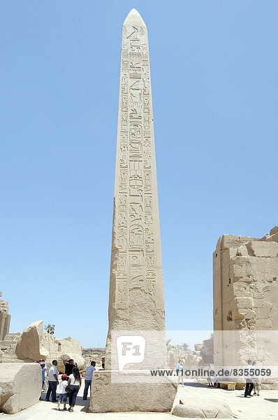 Obelisk  Karnak-Tempel  UNESCO-Weltkulturerbe  Theben  Luxor  Gouvernement Luxor  Ägypten