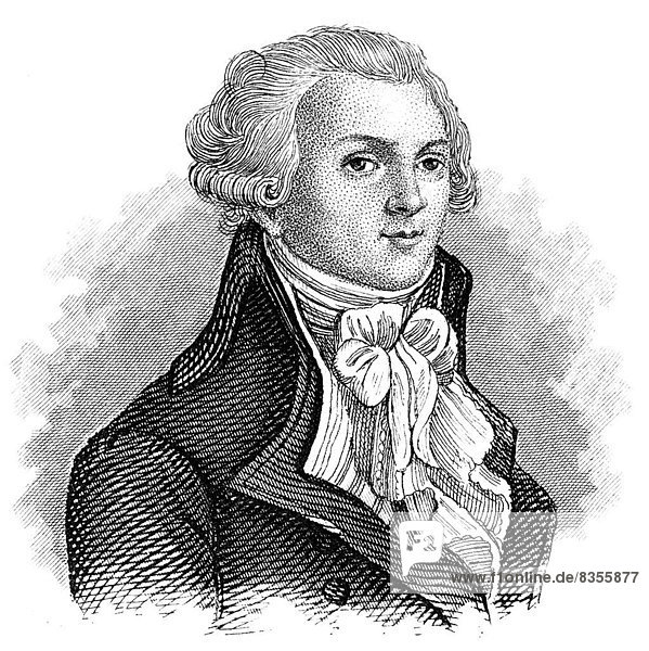 Maximilien de Robespierre  1758 - 1794  Jurist und Politiker  Jakobiner während der Französischen Revolution