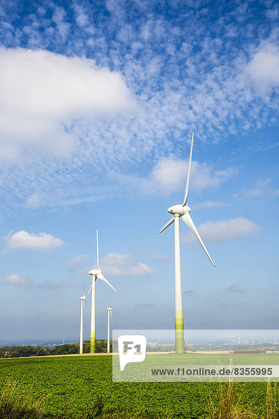 Windturbine Windrad Windräder Windpark Deutschland Werl Nordrhein-Westfalen