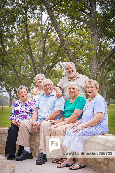 USA  Texas  Group foto of senior citizens at reunion meeting
