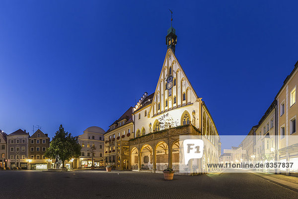 Deutschland  Bayern  Amberg  Blick auf das gotische Rathaus