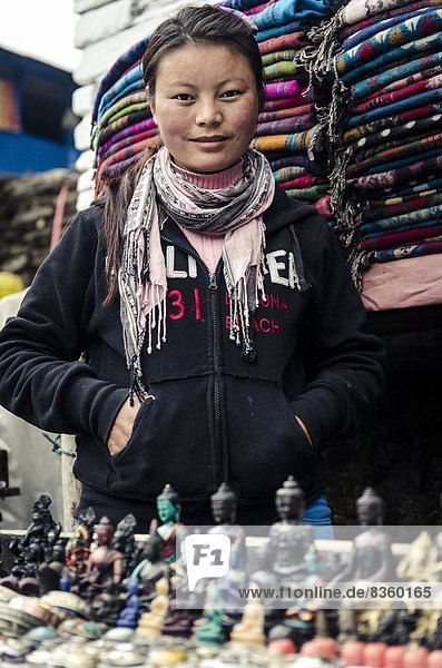 Schmuck  Verkäufer  Tibet  Asien  Nepal  Wolle