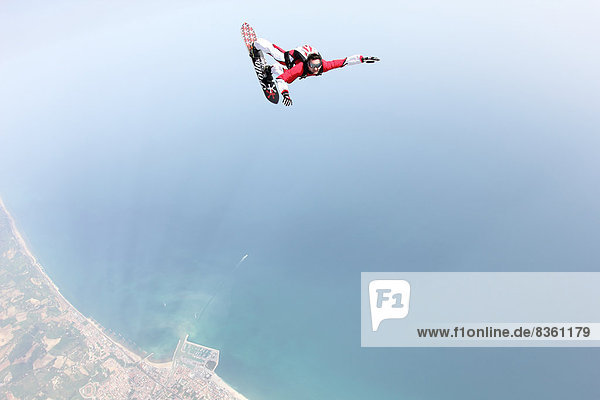 Skysurfer  Fano  Provinz Pesaro  Marken  Italien  Europa