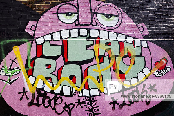 Street Art bei Redchurch Street Shoreditch  London  England  Großbritannien