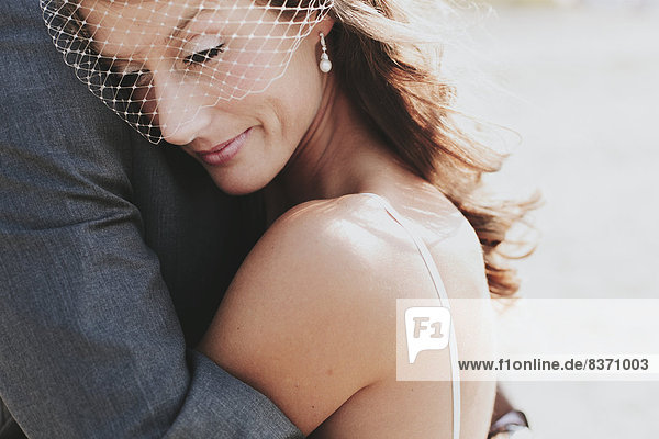 A Bride And Groom In An Embrace Kirkland  Washington  United States Of America