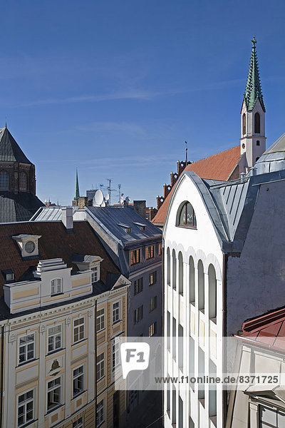 Himmel  Großstadt  blau  Ansicht  Riga  Hauptstadt  Lettland