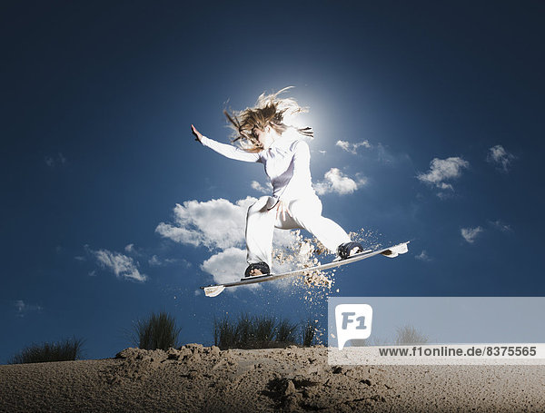 Snowboardfahrer Tag Mittelpunkt Himmel Sonnenlicht