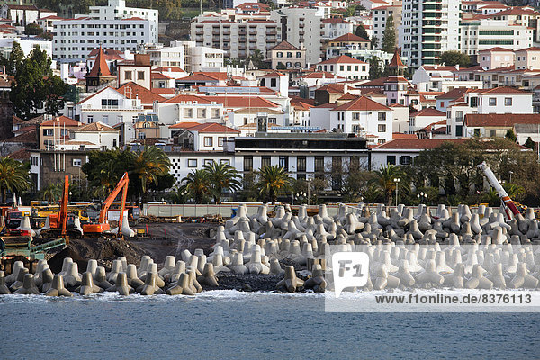 bauen Wasser Ecke Ecken Schutz Erosion Madeira Portugal