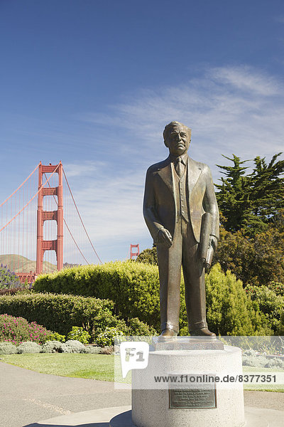 Vereinigte Staaten von Amerika USA Statue Kalifornien Golden Gate Bridge San Francisco