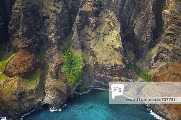 Vereinigte Staaten von Amerika  USA  Felsen  Küste  Insel  Ansicht  vorwärts  Luftbild  Fernsehantenne  Hawaii  hawaiianisch