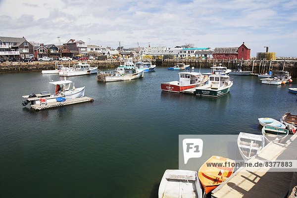 Boats In The Harbour Rockport  Massachusetts  United States Of America