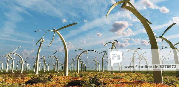 Windturbine Windrad Windräder Stille Windpark