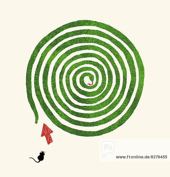 spiralförmig spiralig Spirale Spiralen spiralförmiges zeigen Pfeilzeichen Pfeil Falle Fallen Labyrinth