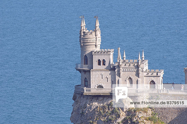 Neugotisches Schloss Schwalbennest  Kap der Ai-Todor  Yalta  Ukraine