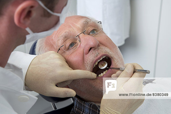 Senior man at the dentist  Germany