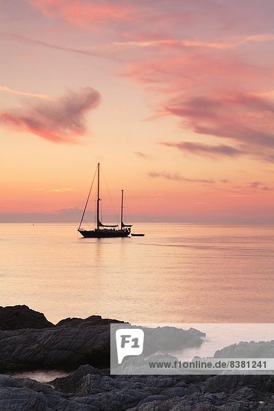 nahe Hafen Frankreich Europa Sonnenuntergang Küste Korsika