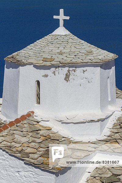 Evagelistria church  Skopelos  Sporades  Greek Islands  Greece  Europe