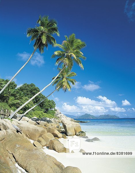 Hintergrund Insel rauh La Digue Seychellen