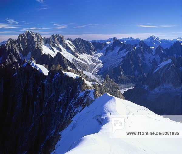 Mont Blanc-Bergkette  Alpen  Haute Savoie  Frankreich