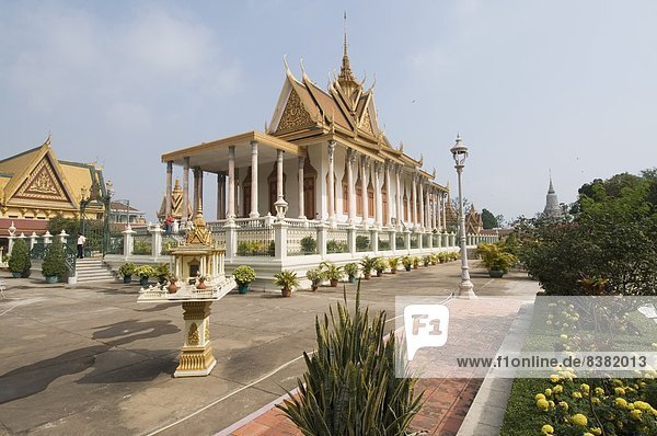 The Silver Pagoda  so named because the floor is lined with silver  The Royal Palace  Phnom Penh  Cambodia