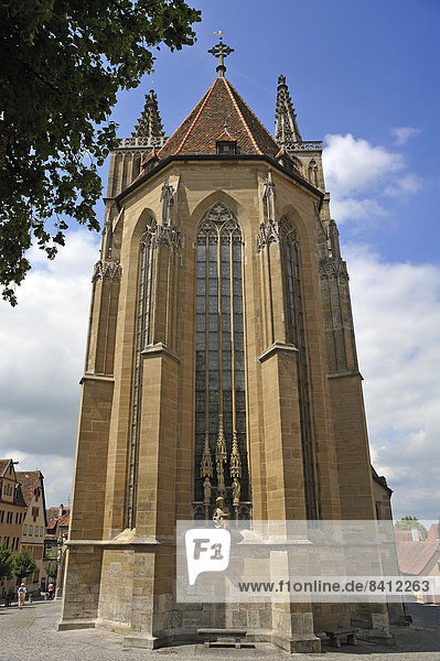 Ostchor der Stadtkirche St. Jakob  zwischen 1311 und 1484  Rothenburg ob der Tauber  Mittelfranken  Bayern  Deutschland