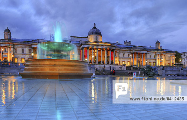 The National Gallery  Trafalgar Square  London  England  United Kingdom