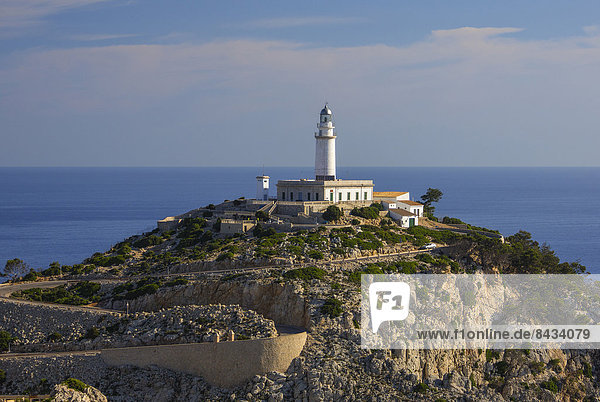 Formentor  Mallorca  Balearics  blue  cape  coast  guide  island  landscape  light  lighthouse  road  Spain  Europe  touristic  tower