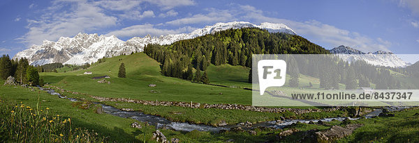 Panorama Wasser Europa Berg Landwirtschaft Alpen Schweiz