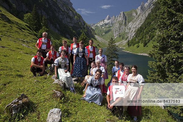 Europa Berg Tradition Party See Alpen Folklore Bergsee Schweiz