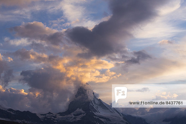 Europa Wolke Matterhorn Schweiz Wetter Zermatt