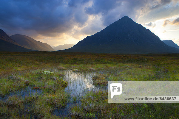 Rannoch moor Great Britain Europe Scotland highland mountains moor autumn evening mood