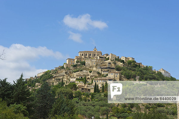 Außenaufnahme  Sehenswürdigkeit  Frankreich  Europa  Tag  niemand  Dorf  Provence - Alpes-Cote d Azur  Gordes  Bergdorf